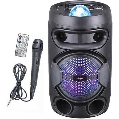 INOVALLEY KA02 KOM - 400W Bluetooth-lichtluidspreker - Karaokefunctie - Multicolor LED-kaleidoscoopbal - USB-poort, Micro-SD INOVALLEY KA02 KOM - 400W Bluetooth-lichtluidspreker - Karaokefunctie - Multicolor LED-kaleidoscoopbal - USB-poort, Micro-SD