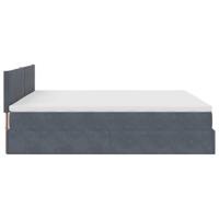 Ottoman bed met matras 200x200 cm fluweel donkergrijs - thumbnail