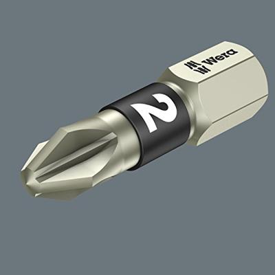 Wera 05073614001 3855/1 TS SB SiS Kruis-bit Aandrijving: 1/4 (6,3 mm) Uitvoering: Kruiskop Pozidriv PZ 2 25 mm