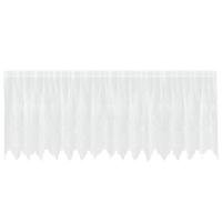 VidaXL Kantgordijn met gordijnen bloemen wit 100 x 400 cm polyester - thumbnail