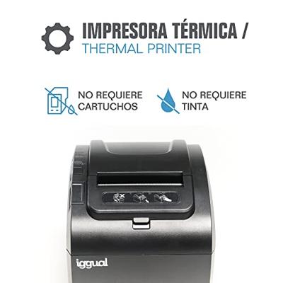 Thermische Printer iggual TP8002 203 dpi Zwart