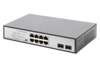 Digitus DN-95140 DN-95140 19 netwerk switch 8 + 2 poorten 10 / 100 / 1000 MBit/s PoE-functie - thumbnail