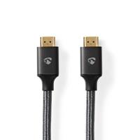High Speed HDMI-kabel met Ethernet | HDMI-Connector - HDMI-Connector | Gun Metal Grey | Gevlochten Kabel - thumbnail