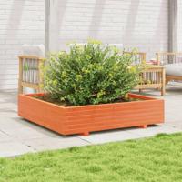 VidaXL Plantenbak 110x110x26,5 cm massief grenenhout wasbruin - thumbnail