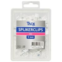 Spijkerclips wit 9mm 100 stuks - thumbnail