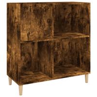 Platenkast 84,5x38x89 cm bewerkt hout gerookt eikenkleurig - thumbnail