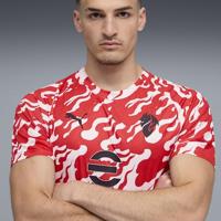 PUMA AC Milan Pre-Match Trainingsshirt 2025-2026 Wit Rood - thumbnail