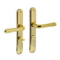 Intersteel Deurkruk Saturnus op schild messing gelakt - thumbnail