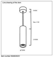 Lucide GIPSY - Hanglamp - Ø 7 cm - 1xGU10 - Wit - thumbnail