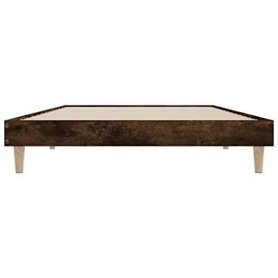 Bedframe zonder matras hout gerookt eikenkleurig 90x190 cm Bedframe zonder matras hout gerookt eikenkleurig 90x190 cm