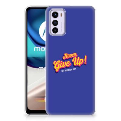 Motorola Moto G42 | Siliconen hoesje | met naam Never Give Up Motorola Moto G42 | Siliconen hoesje | met naam Never Give Up