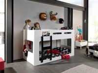 Vipack stapelbed Luca - wit/zwart - 210x90,4x106,8 cm - thumbnail