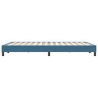 Boxspring zonder matras fluweel donkerblauw 160x220 cm - thumbnail