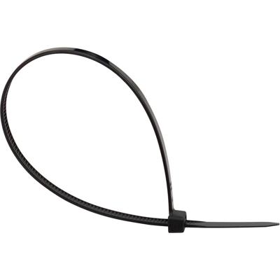 Q-CONNECT kabelbinder, ft 200 x 3,6 mm, pak van 100 stuks, zwart