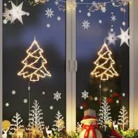 VidaXL Kerstverlichting kerstboom silhouet 2 st 50 leds warm wit - thumbnail
