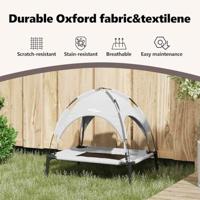 VidaXL Hondenbed zilvergrijs 62 x 48 x 61 cm staal - thumbnail