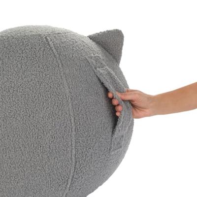 Poef,Kitty,grijs,polyester Poef,Kitty,grijs,polyester