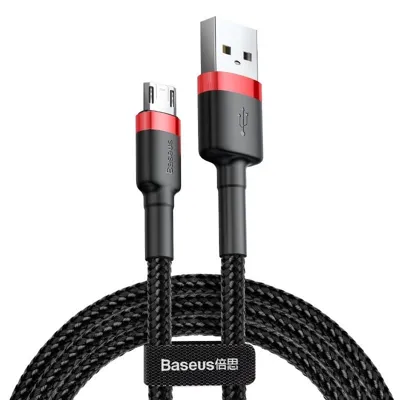 Micro USB kabel Baseus Cafule 1.5A 2m (rood/zwart)
