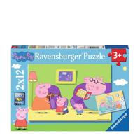 Ravensburger puzzel Peppa big thuis 2x12 stukjes - thumbnail