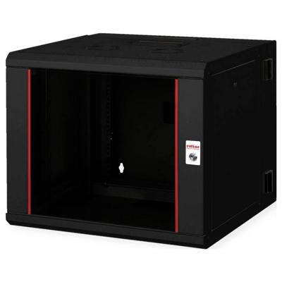 ROLINE 19-inch wandbehuizing Pro 9 U , 600x600 BxD tweedelig draaibaar zwart