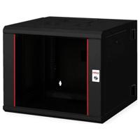 ROLINE 19-inch wandbehuizing Pro 9 U , 600x600 BxD tweedelig draaibaar zwart - thumbnail