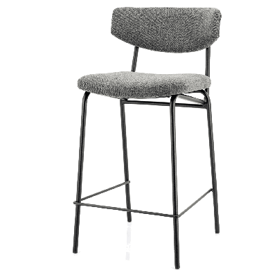 By-Boo Barkruk Crockett - Donkergrijs (zithoogte 66cm) By-Boo Barkruk Crockett - Donkergrijs (zithoogte 66cm)