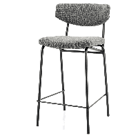 By-Boo Barkruk Crockett - Donkergrijs (zithoogte 66cm) - thumbnail