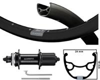 Kgs achterwiel 28 inch 622 spaak rvs cassette 7-speed centerlock quick release - thumbnail