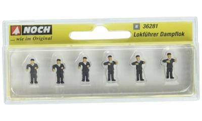 NOCH 36281 N Machinisten stoomlocomotief figuren Geverfd, Staand