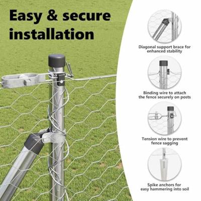 VidaXL Afrasteringspaal zilver 10 x 1,5 m (36 mm gaas) staal VidaXL Afrasteringspaal zilver 10 x 1,5 m (36 mm gaas) staal