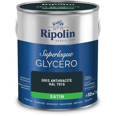 Antracietgrijs RAL 7016 satijn glycero lak - RIPOLIN - 2 L