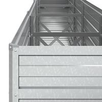 Plantenbak verhoogd 320x40x77 cm gegalvaniseerd staal zilver - thumbnail