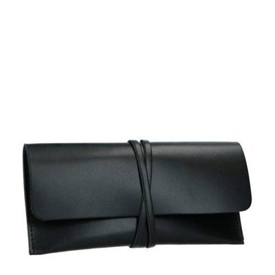 Sacha leren brillencase zwart Sacha leren brillencase zwart