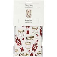 Vivi Gade Papieren zakken, notenkraker, h: 21 cm, afm 6x12 cm, goud, rood, wit, 8 stuk/ 1 doos - thumbnail