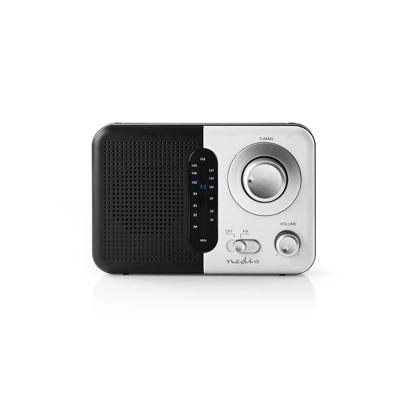 Nedis FM-Radio | Draagbaar Model | FM | Batterij Gevoed / Netvoeding | Analoog | 2.4 W | Zwart-Wit Scherm | Koptelefoonoutput Nedis FM-Radio | Draagbaar Model | FM | Batterij Gevoed / Netvoeding | Analoog | 2.4 W | Zwart-Wit Scherm | Koptelefoonoutput
