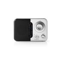 Nedis FM-Radio | Draagbaar Model | FM | Batterij Gevoed / Netvoeding | Analoog | 2.4 W | Zwart-Wit Scherm | Koptelefoonoutput - thumbnail