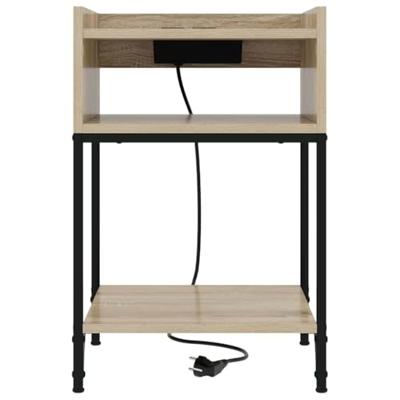 Nachtkastje 2 pcs Sonoma eiken 40 x 40 x 61 cm Bewerkt hout