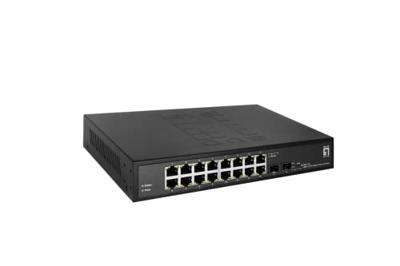 LevelOne GES-2118 netwerk-switch Managed L2 Gigabit Ethernet (10/100/1000) Zwart