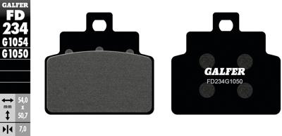 GALFER remblokken "fd234" brake pad fd234 g1050 organic scooter