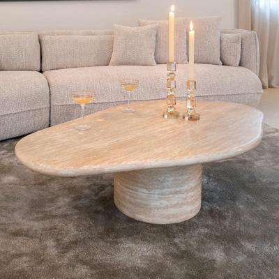 Richmond Organische Salontafel 'Fictus' Travertin look, 130 x 80cm