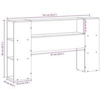 Hoofdbord met opbergruimte 135 cm massief grenenhout - thumbnail