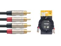 Stagg NTC3CR 2x RCA male - 2x RCA male 3 meter - thumbnail