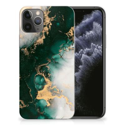 TPU Siliconen Hoesje voor Apple iPhone 11 Pro Marmer Groen