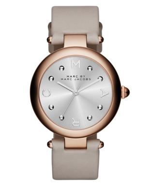 Horlogeband Marc by Marc Jacobs MJ1408 Leder Beige 8mm