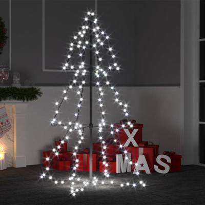 VidaXL Kegelkerstboom 160 led&apos;s binnen en buiten 78x120 cm