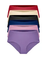 Gaubert 6-Pack Dames heup slips invisible - Onzichtbare dames naadloze midi onderbroeken - Schijnt niet door - XXL - Zwart - Onderbroek - Ondergoed - thumbnail