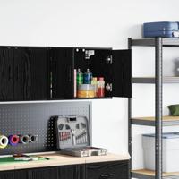 VidaXL Garagewandkast spaanplaat zwart - thumbnail