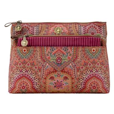 Pip Studio Pip Studio Caryn Cosmetic Bags Combi Jabali Red 26x7.5x18cm/22x1x13cm