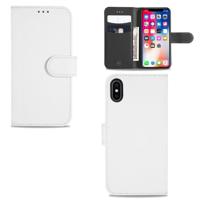 Apple iPhone Xs Max Telefoonhoesje Wit met Pasjeshouder - thumbnail