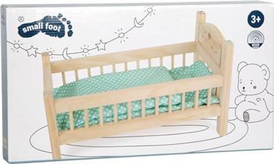 Small Foot - houten poppenbed natuurlijk met beddengoed, 4ldg. Small Foot - houten poppenbed natuurlijk met beddengoed, 4ldg.